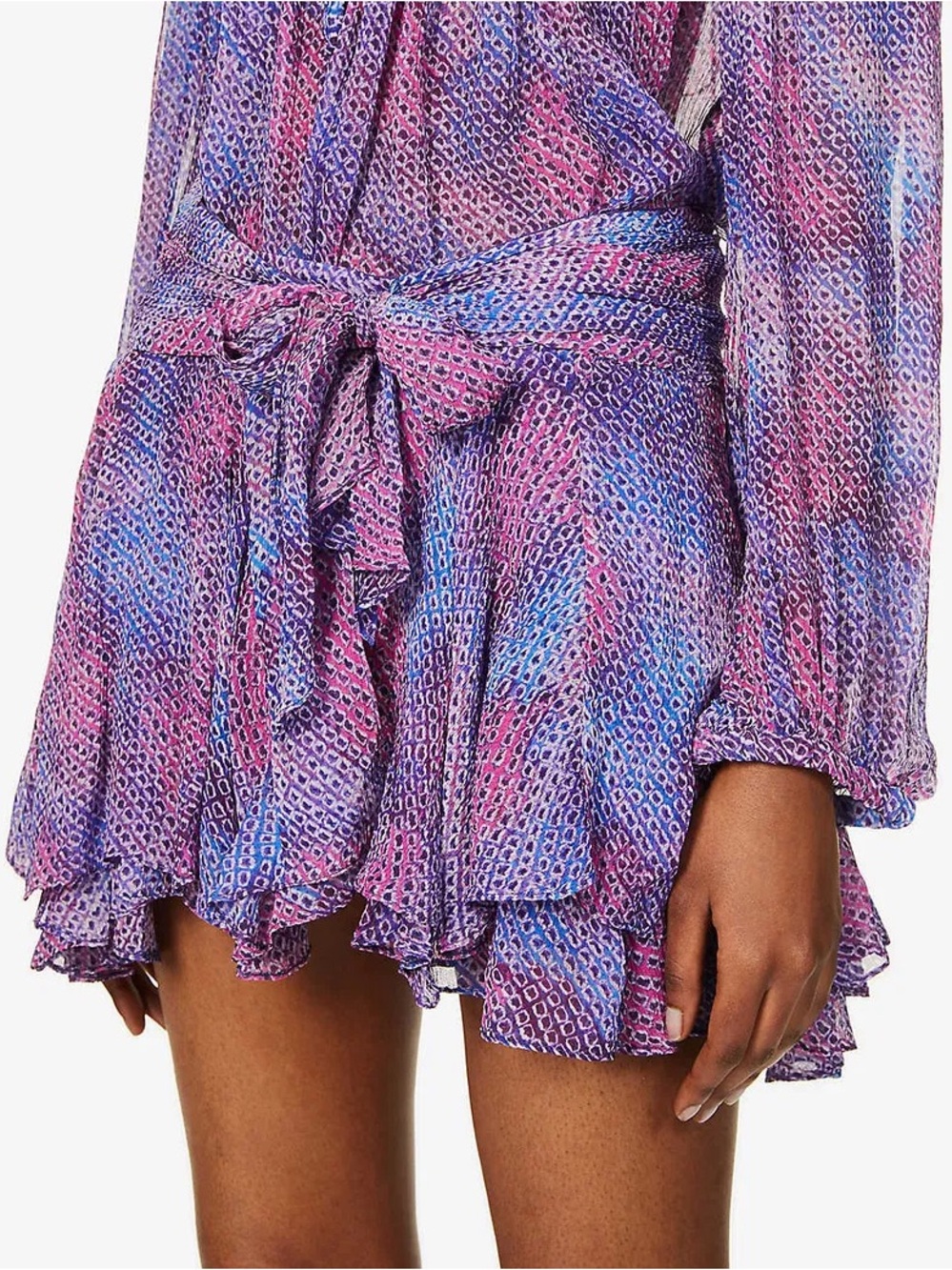 Isabel Marant Purple Pink Blue Printed Mini Skirt